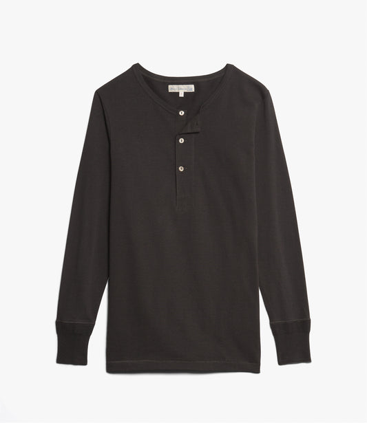 Long Sleeve Henley - charcoal