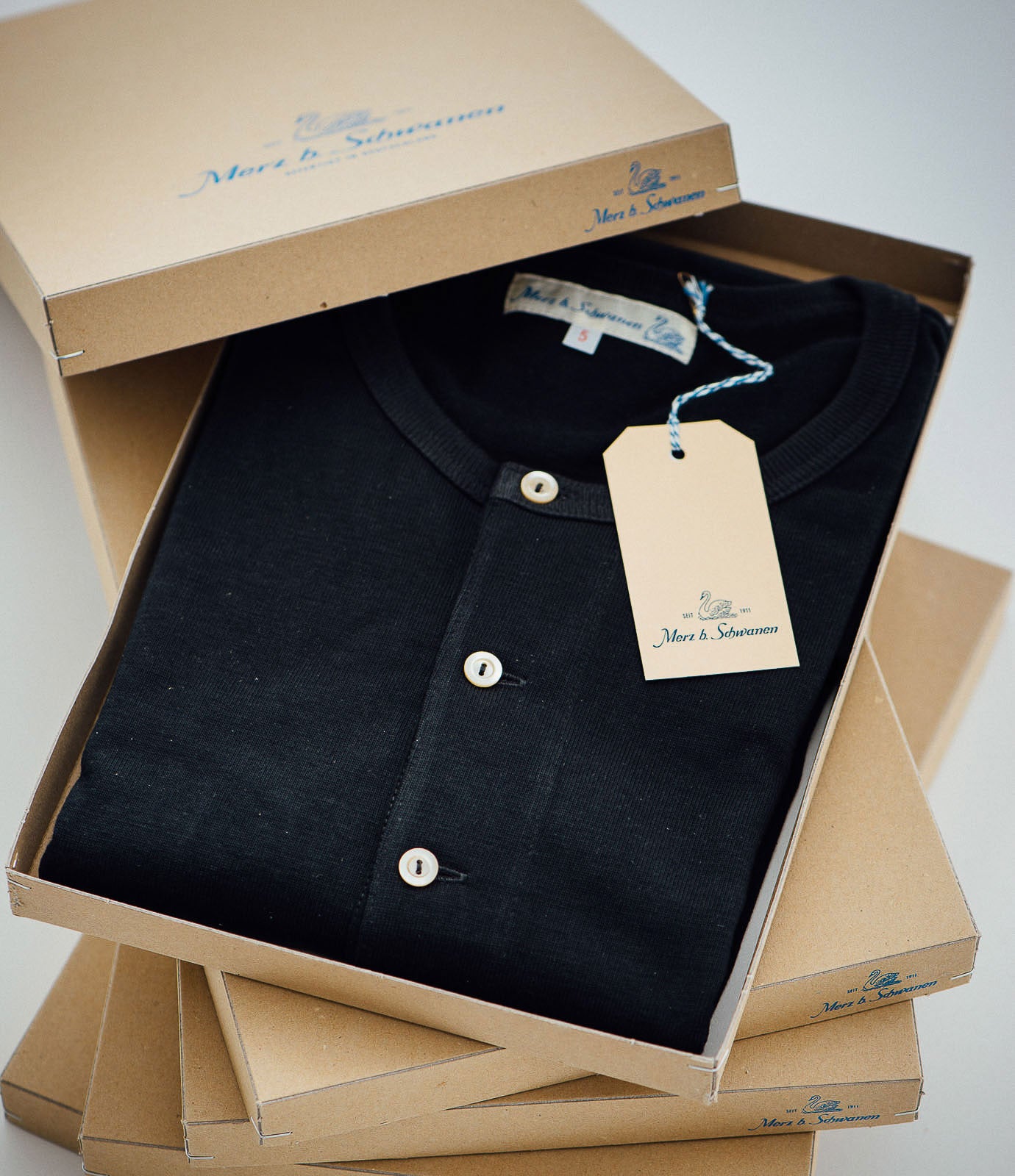 Long Sleeve Henley - charcoal