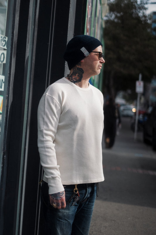 LS Waffle Tee - Ecru