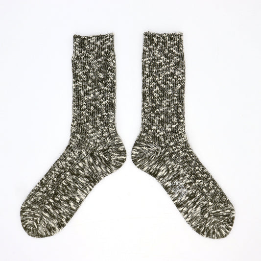 Olive Slub Socks