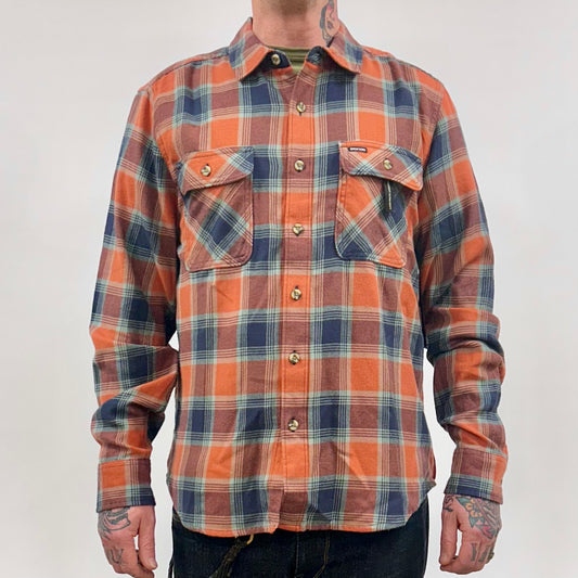 Bowery Flannel - terracotta/chinois green
