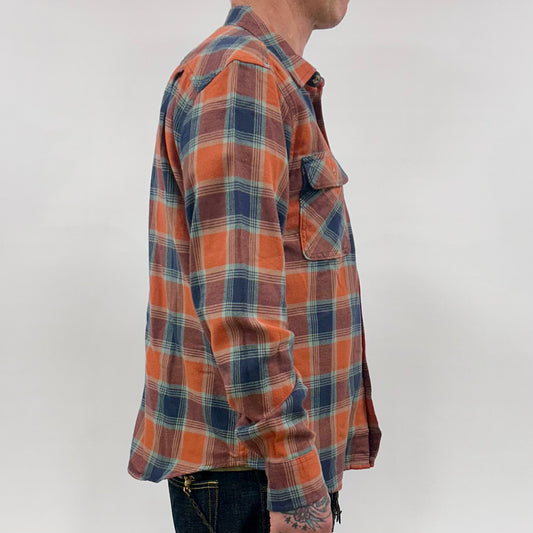 Bowery Flannel - terracotta/chinois green