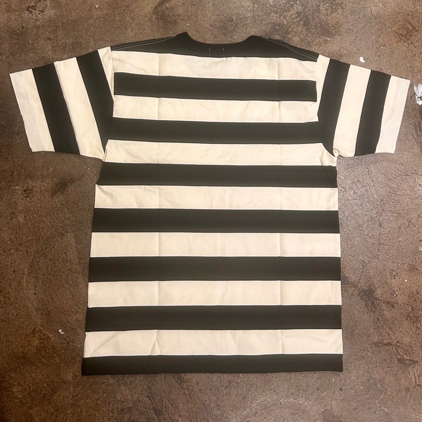 Heavyweight Border Tee Black & Off White