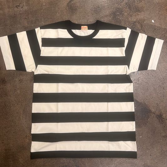 Heavyweight Border Tee Black & Off White