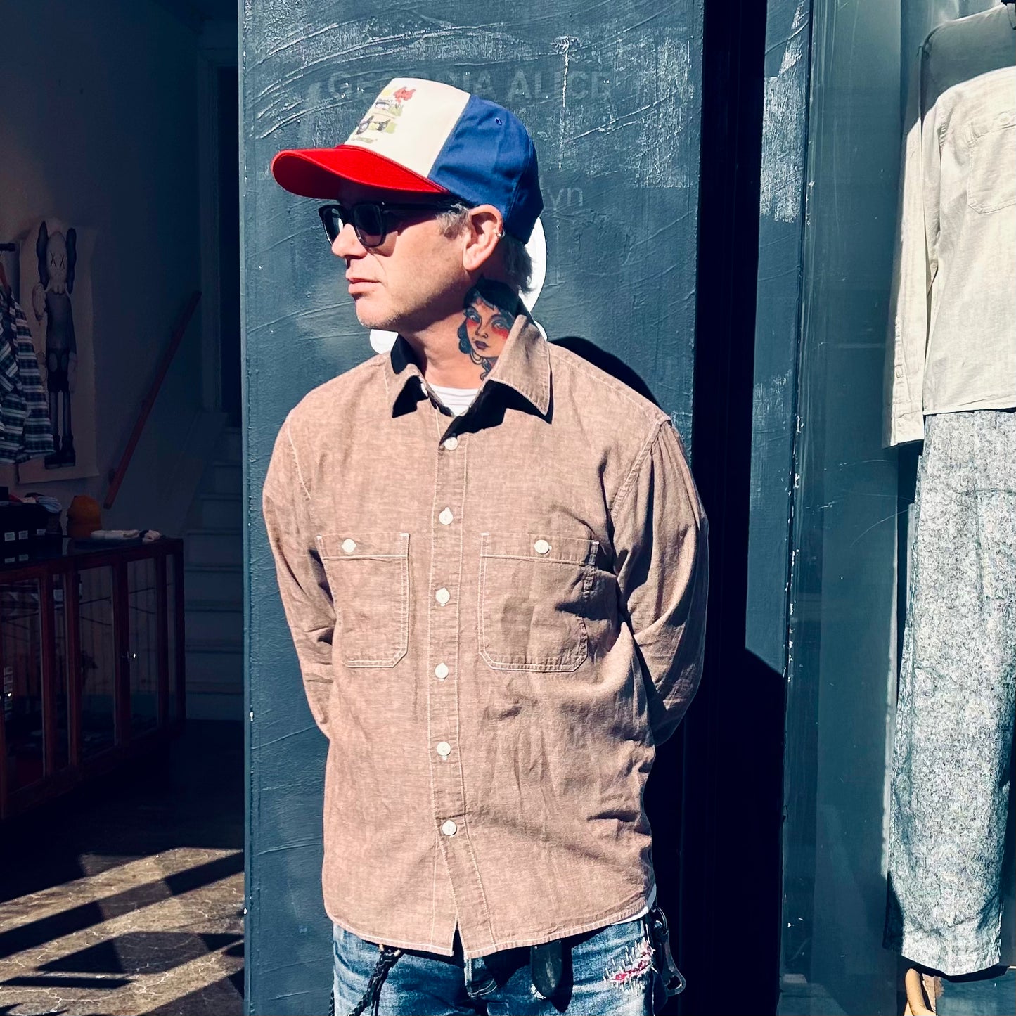 Utility Shirt - Brown Chambray