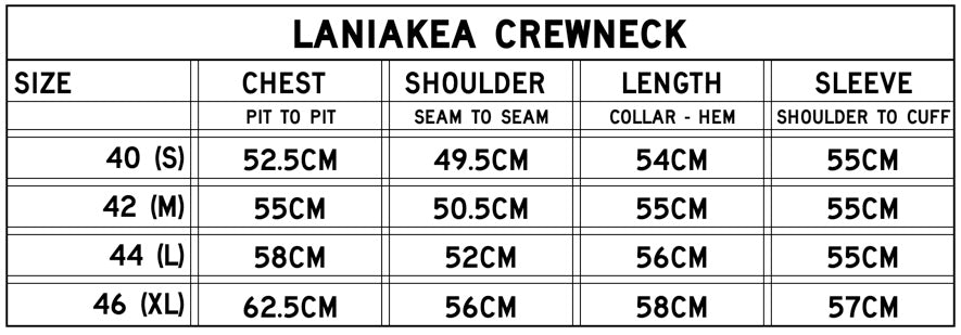 Laniakea Crewneck Dark Navy 40 ONLY