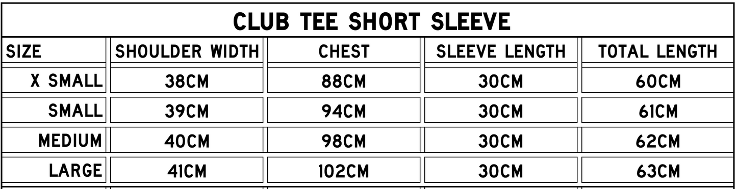 Club Tee Short Sleeve - Black