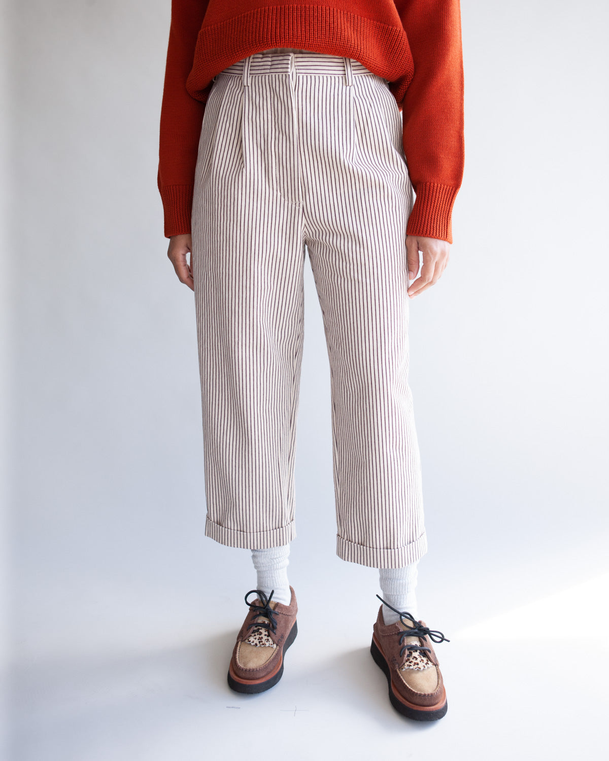 Sisters Trouser - Brown Stripe
