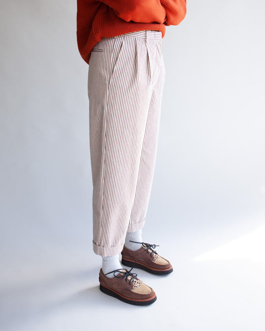 Sisters Trouser - Brown Stripe