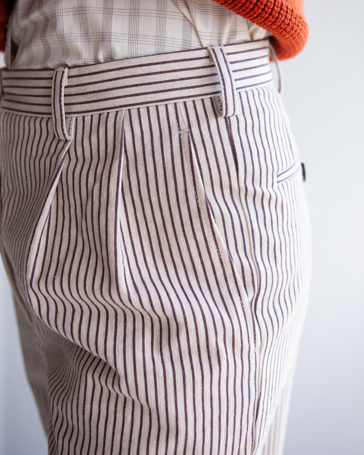 Sisters Trouser - Brown Stripe
