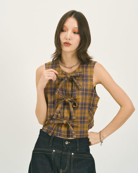 Naa Vest - Brown Plaid (M)