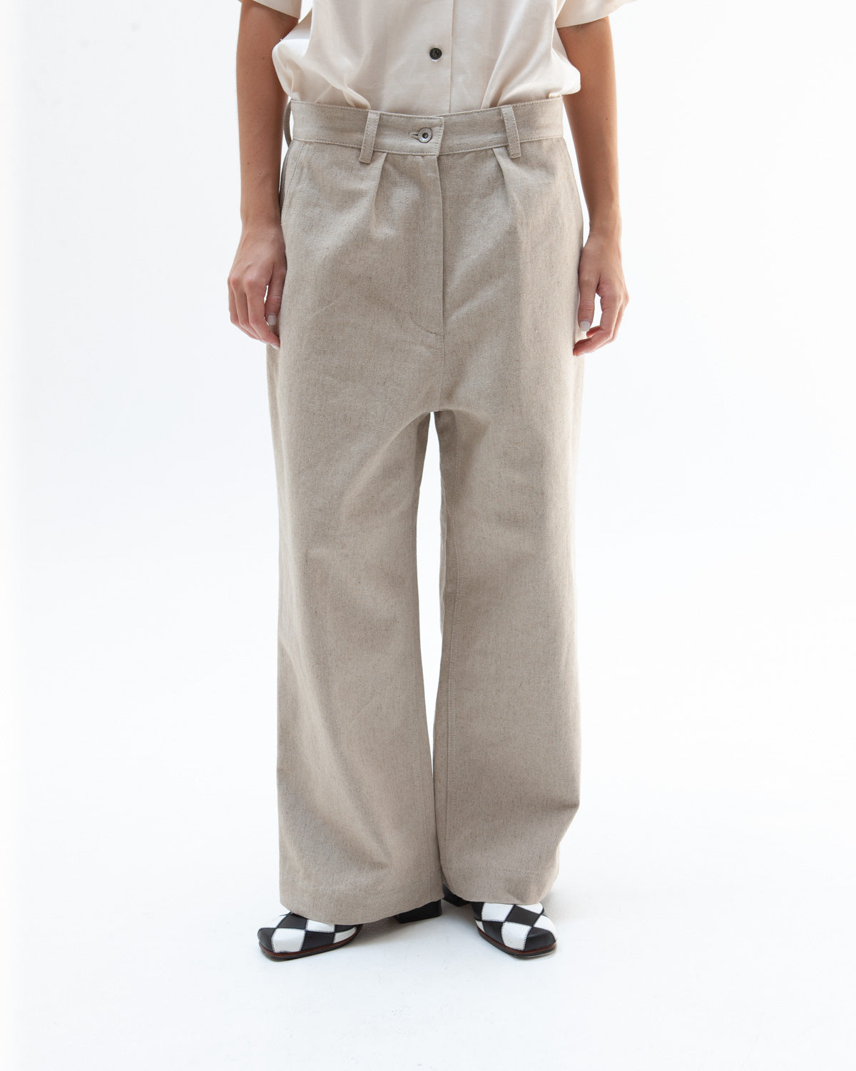 Work Jean - unbleached cotton linen blend