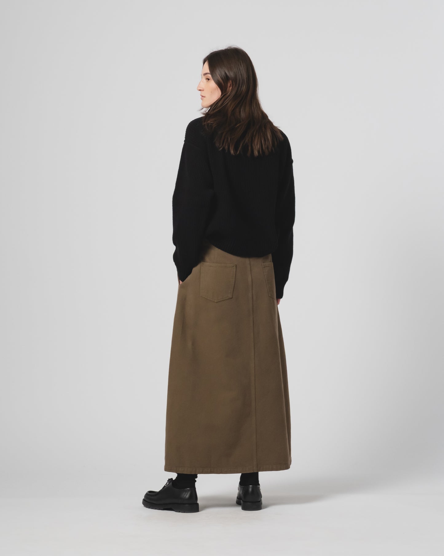Bulb Skirt -Fossil Green Canvas