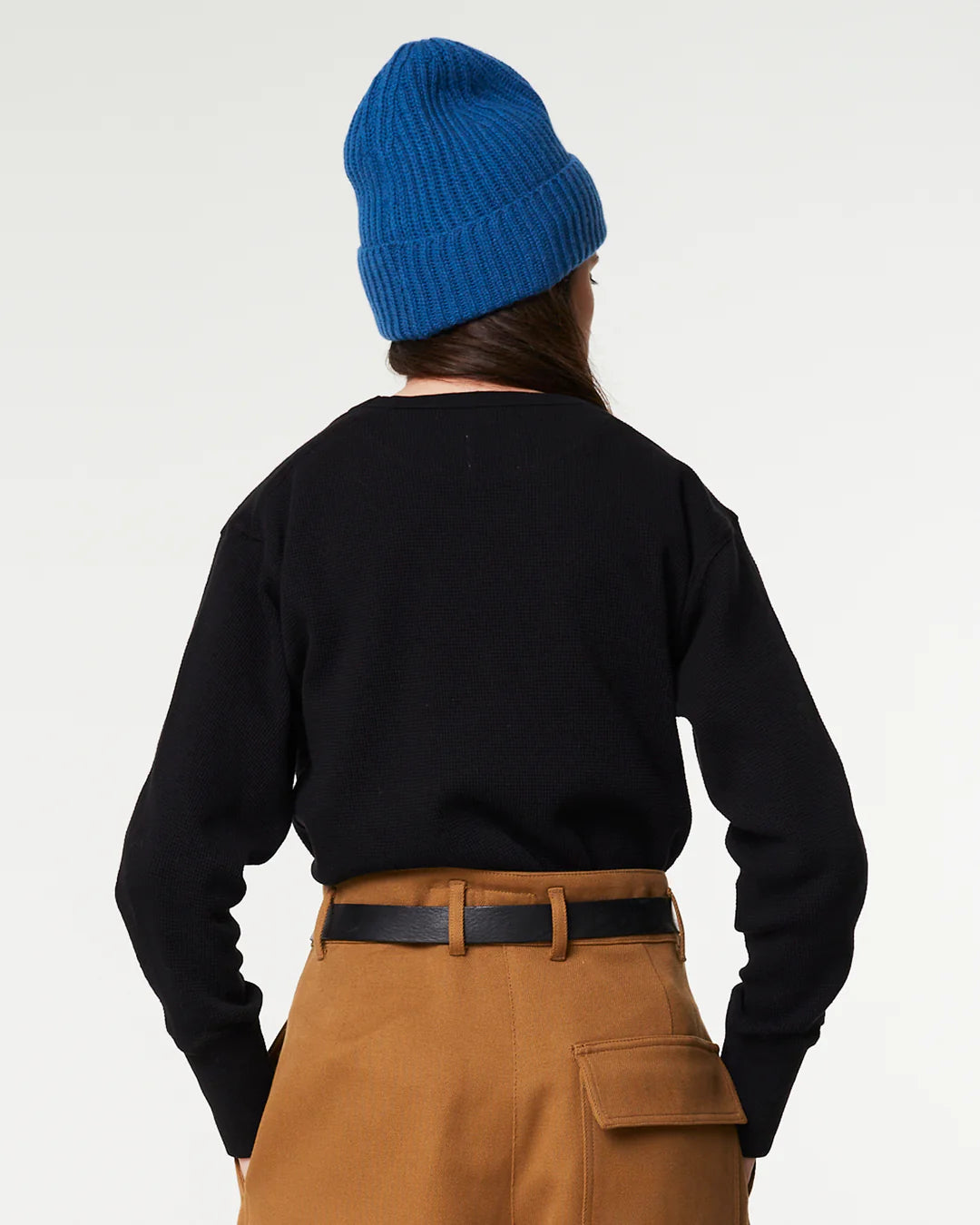 Thermo LS waffle jersey - black