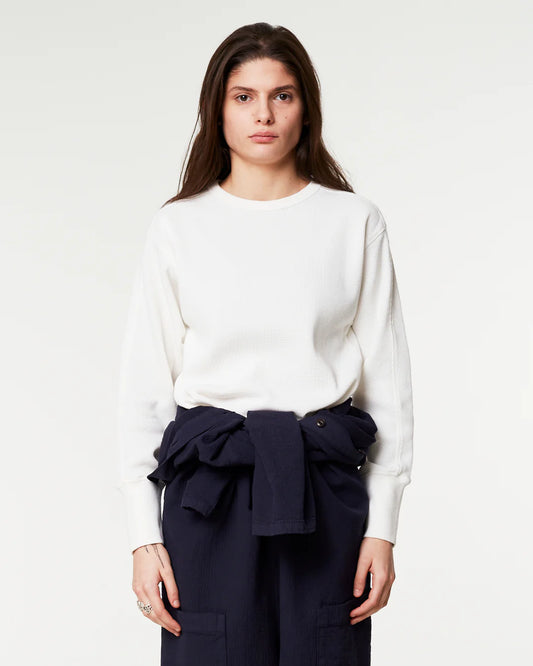 Thermo LS waffle jersey - white