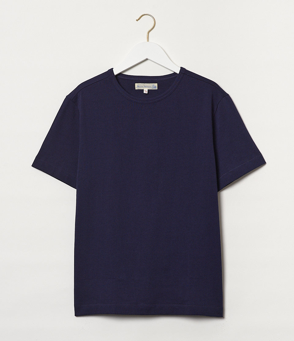 Classic Fit Loopwheeled T-Shirt - 215 Ink Blue