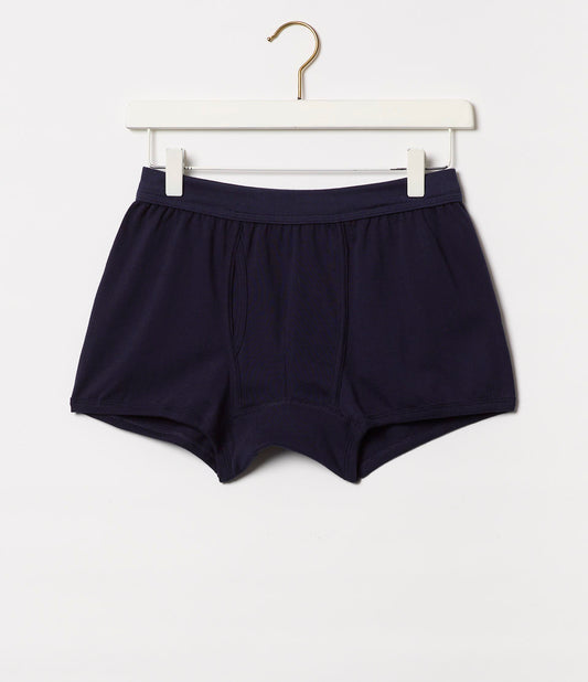 Loopwheeled Boxer Brief - Ink Blue