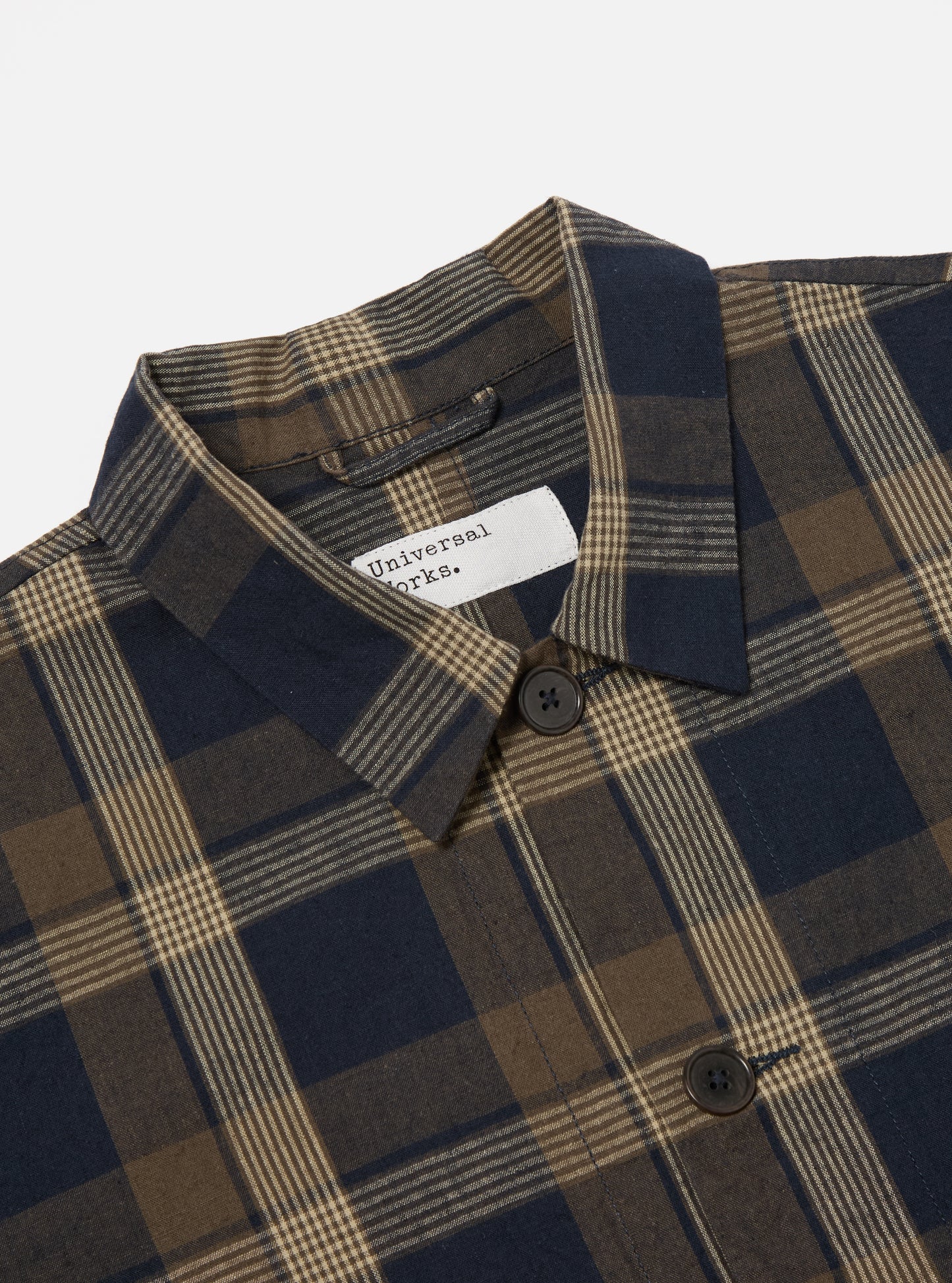 Travail Overshirt - Big Check Navy/Brown