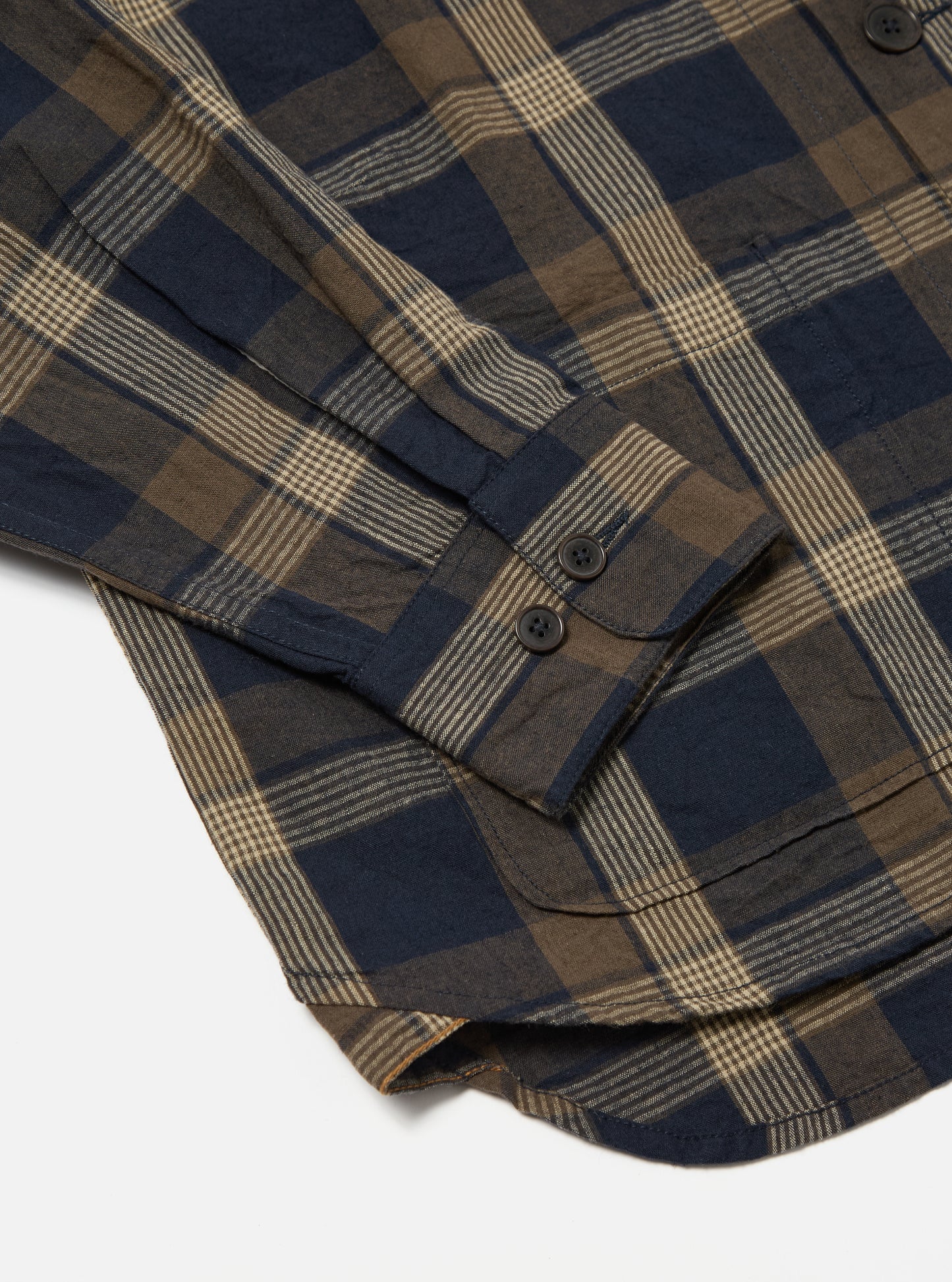 Travail Overshirt - Big Check Navy/Brown