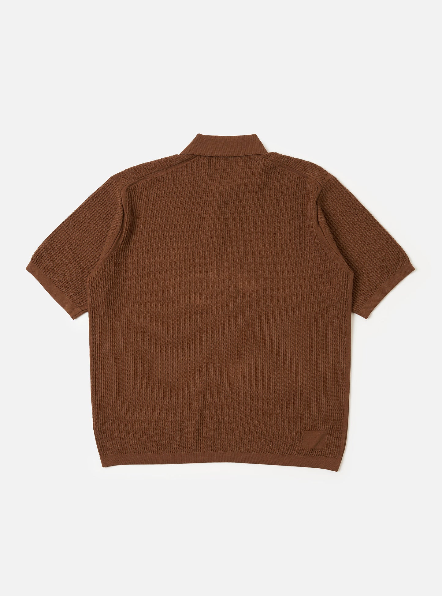 Brown SS Knit Polo