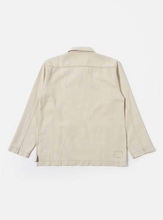 Ecru Cotton Smock Overshirt