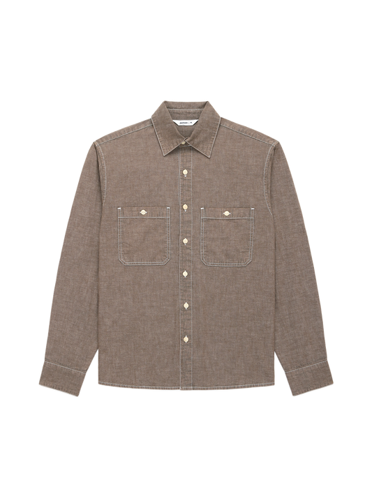 Utility Shirt - Brown Chambray