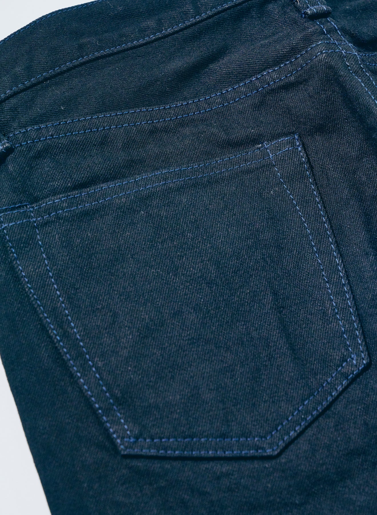 "BOB" Black on Blue 15oz Slim Straight