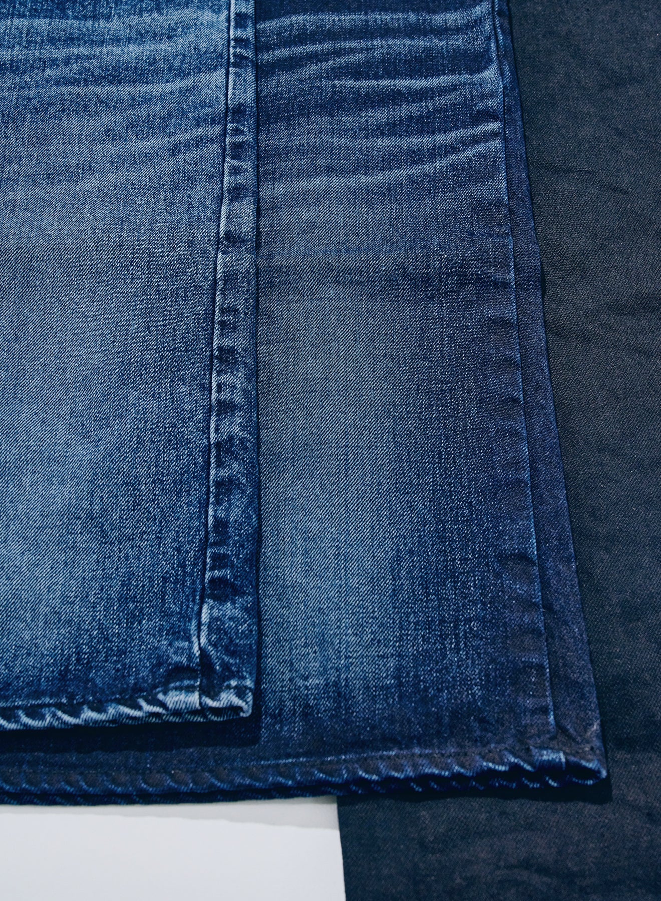 "BOB" Black on Blue 15oz Slim Straight