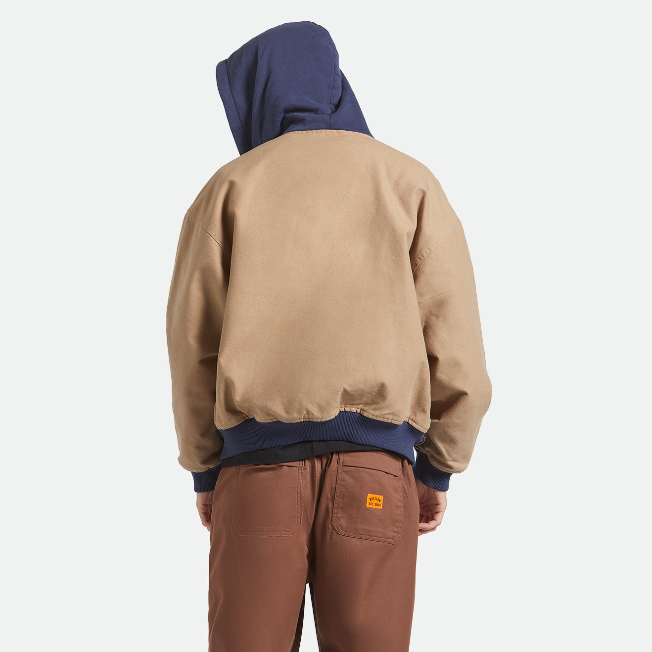 Canvas hooded bomber jacket