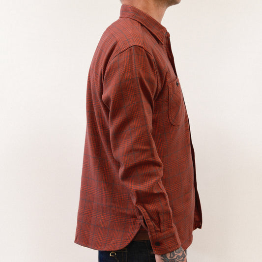 Twill Check Workshirt - Red