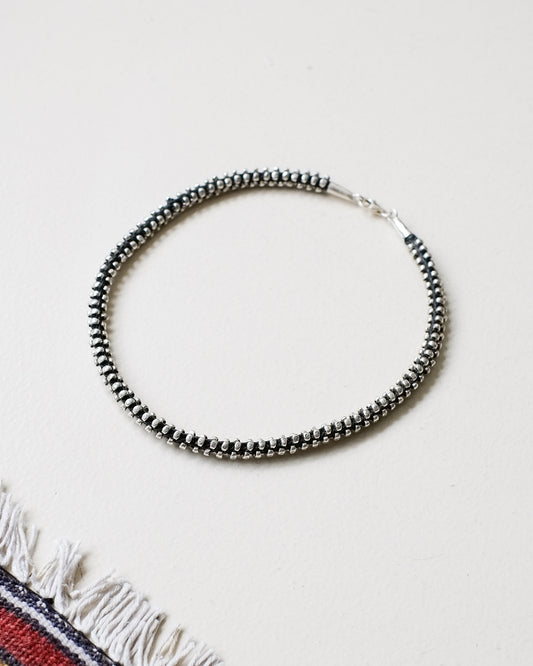 Braided silver bracelet