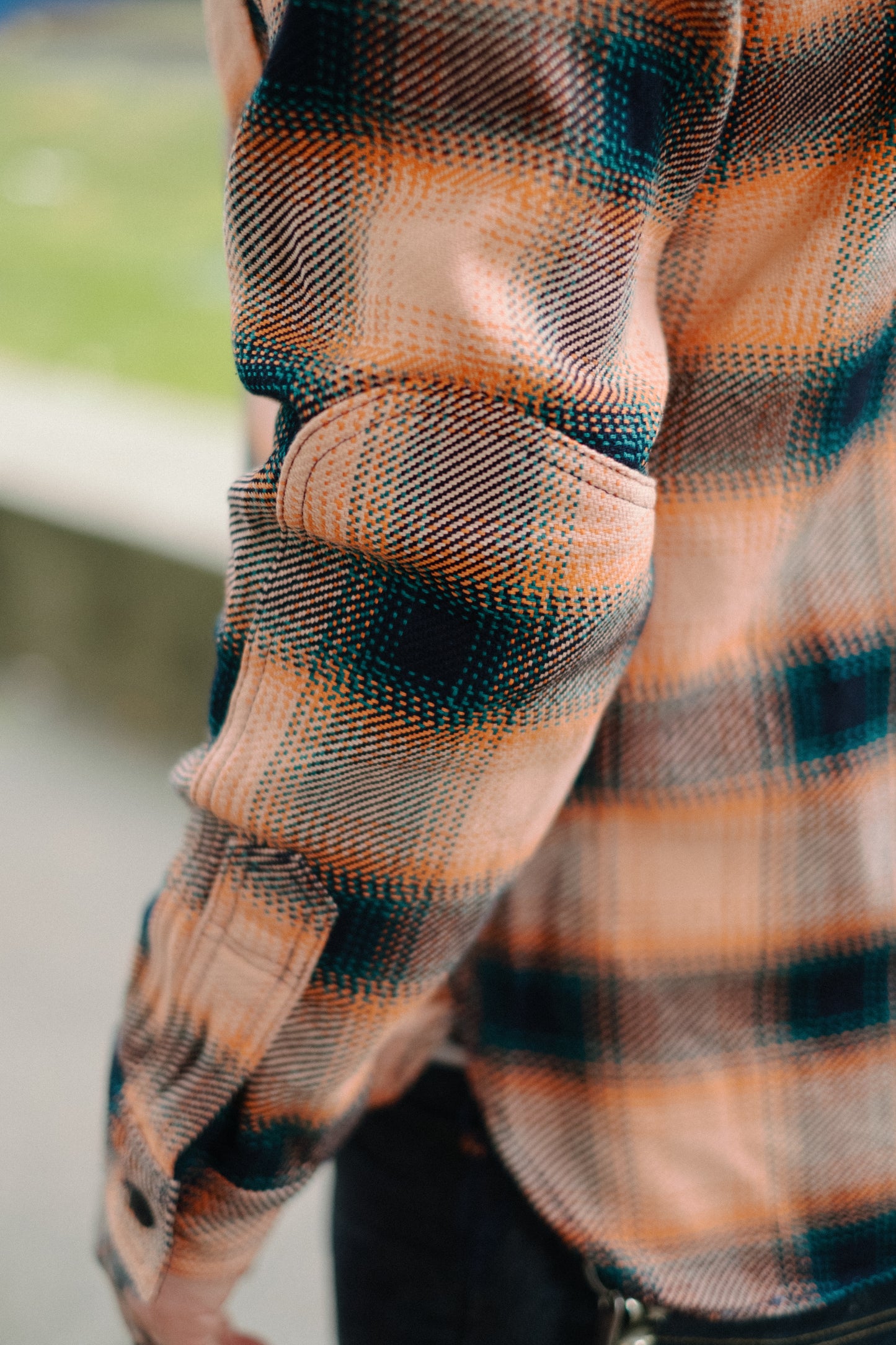 Rope Dyed Indigo/Pink Flannel Shirt