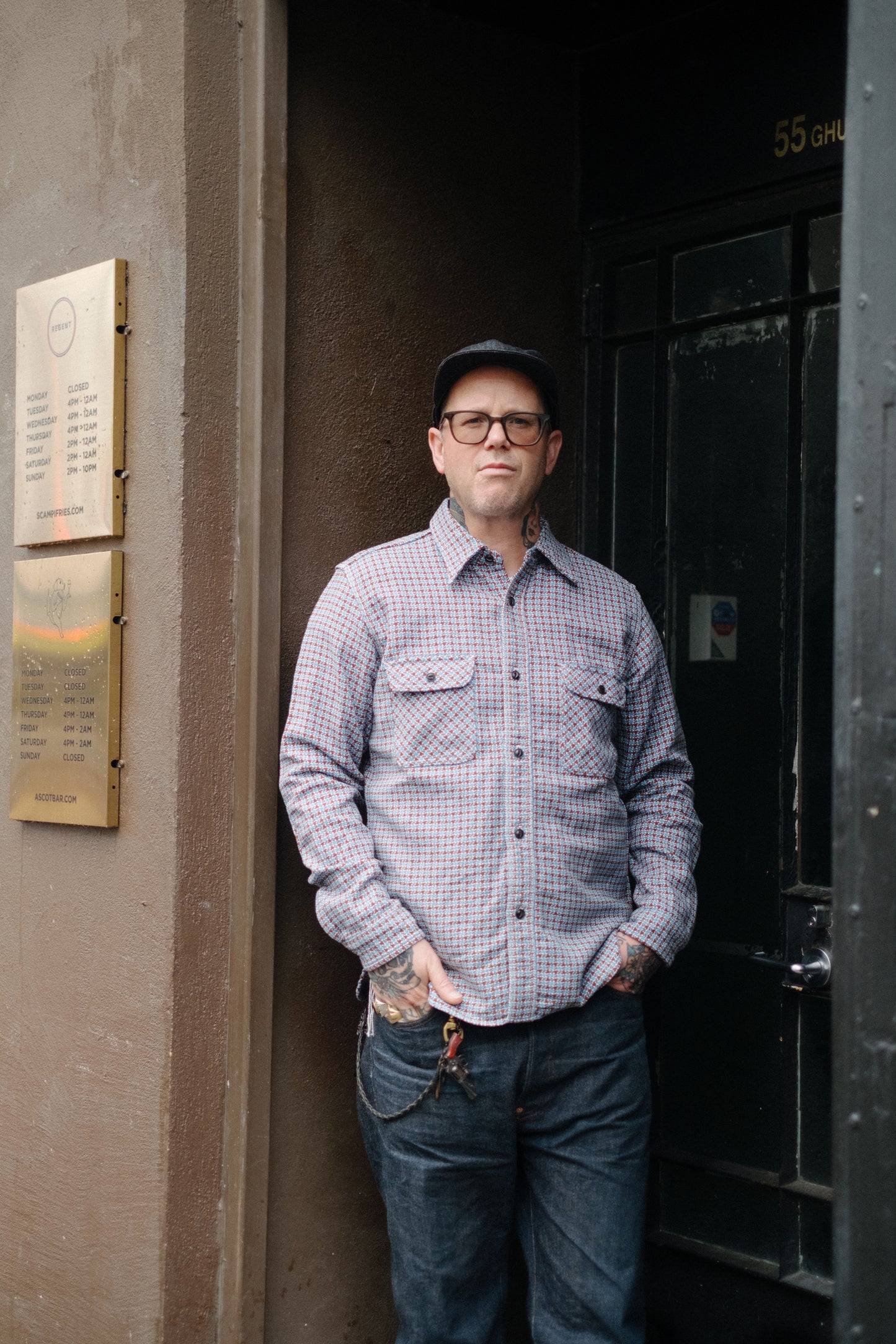 Cheese Indigo Heavy Flannel Work Shirt