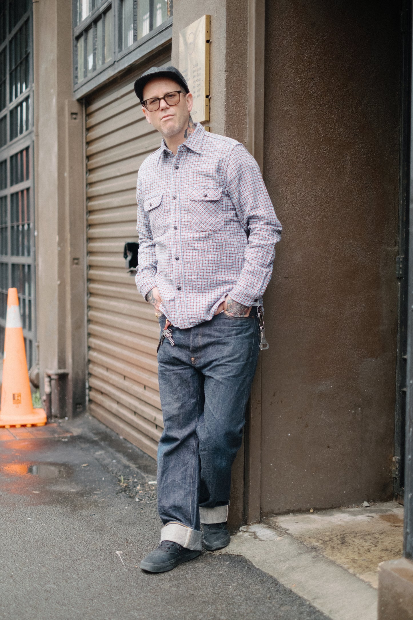 Cheese Indigo Heavy Flannel Work Shirt