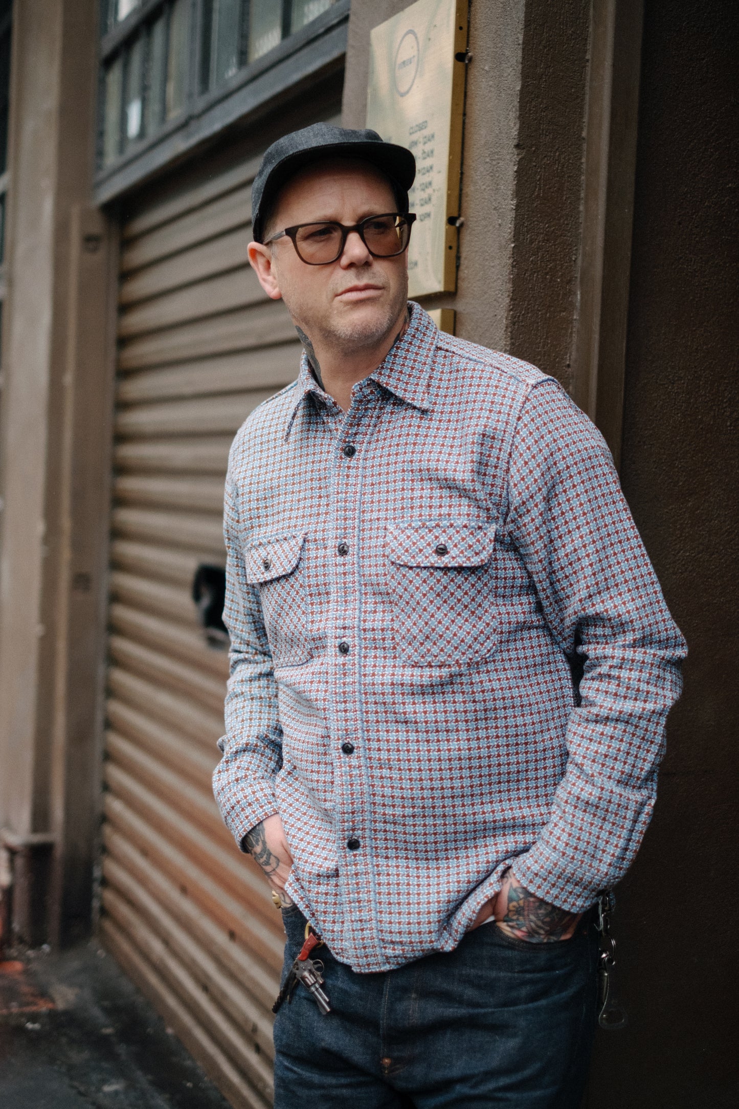 Cheese Indigo Heavy Flannel Work Shirt