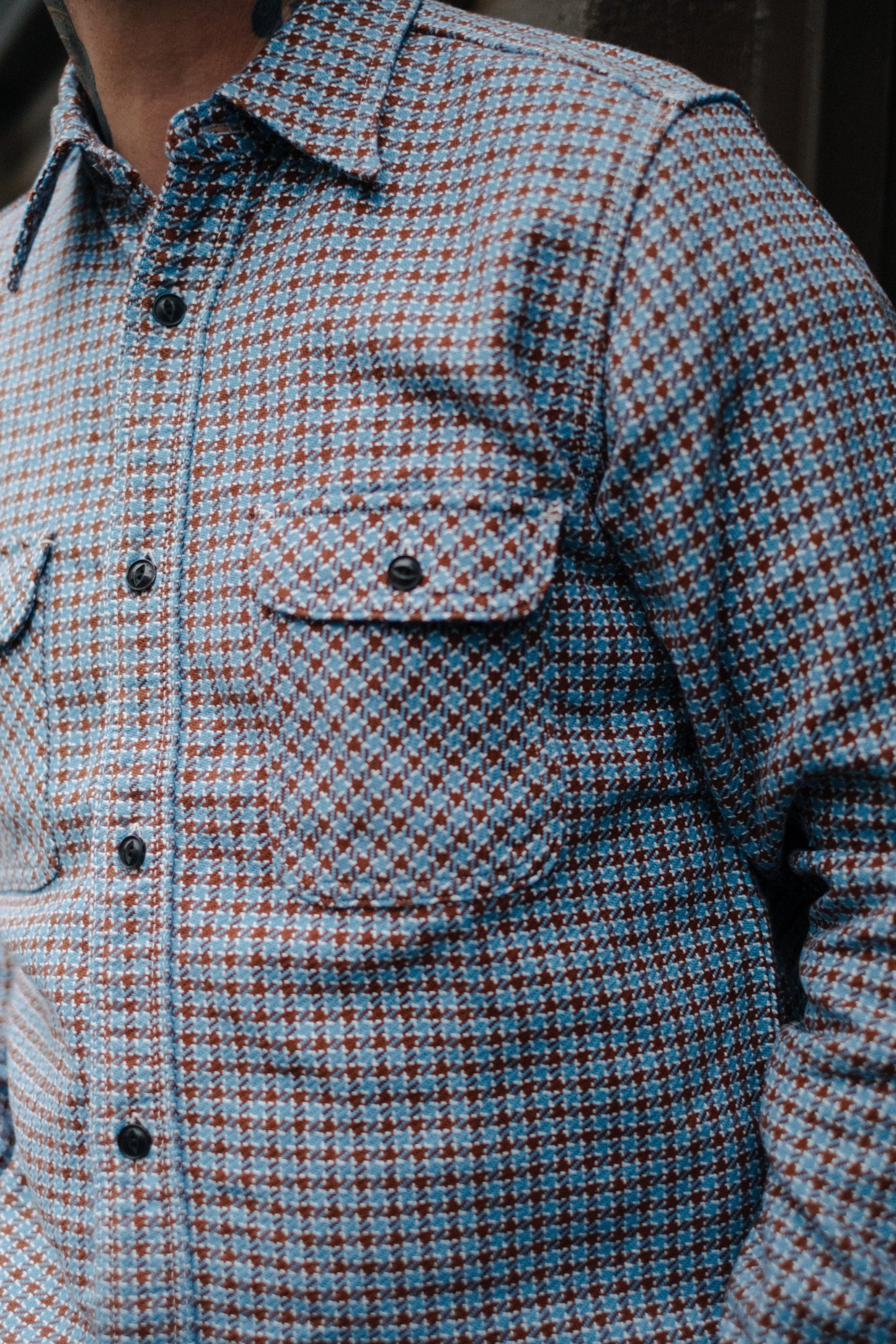Cheese Indigo Heavy Flannel Work Shirt
