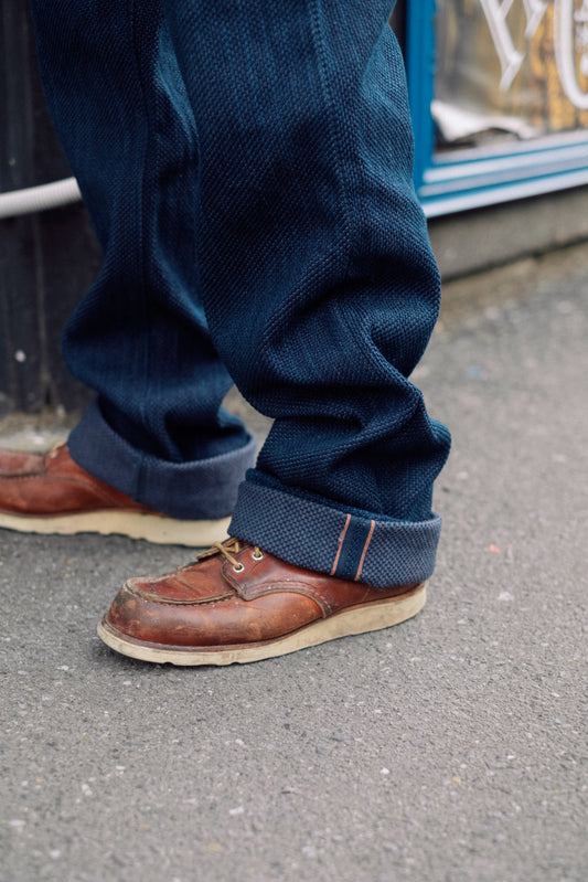 Sashiko Loose Straight Jeans