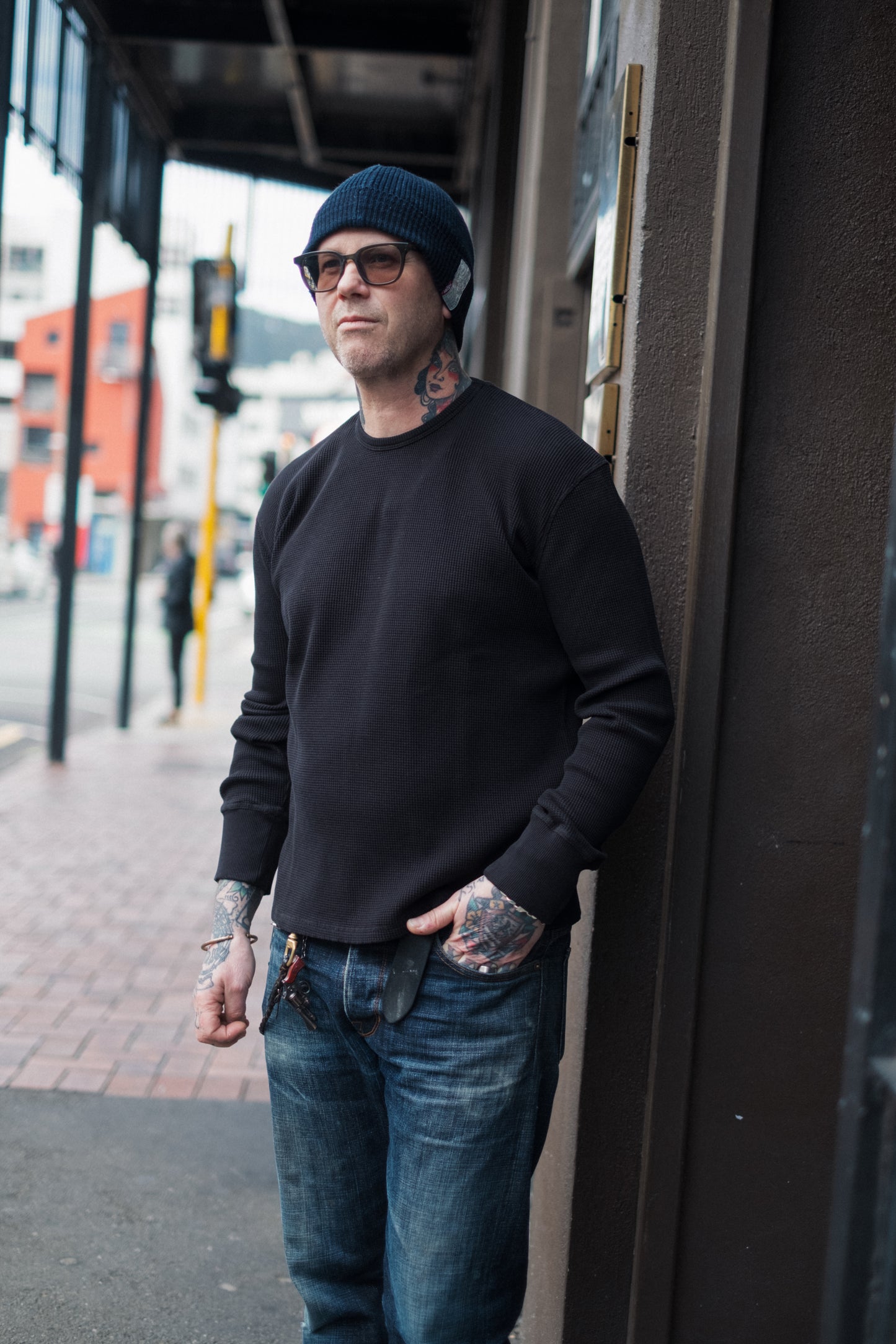 LS Waffle Tee - Black