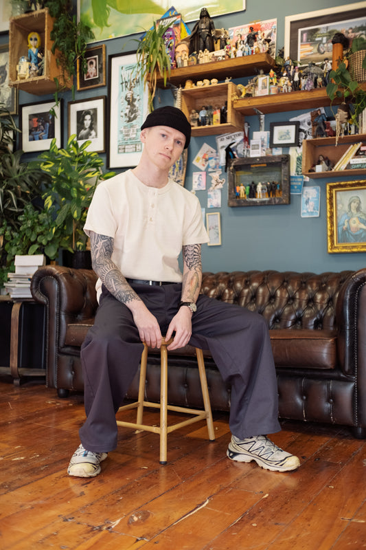Heritage Wide Leg Work Pant - Charcoal