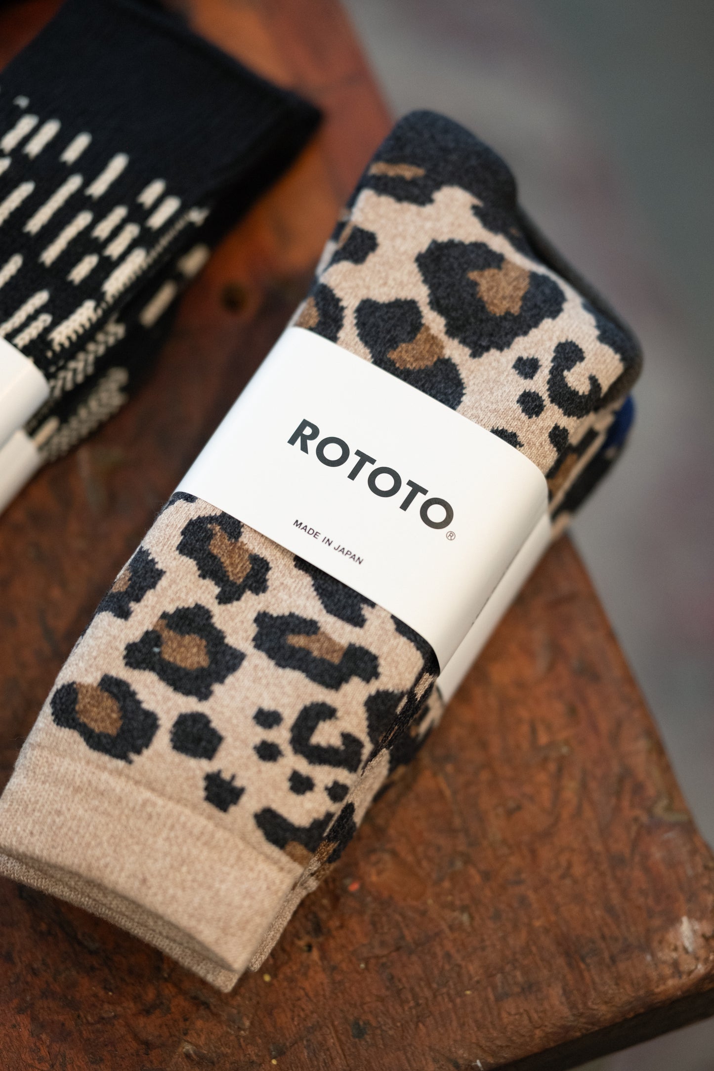 Pile Leopard Crew Socks