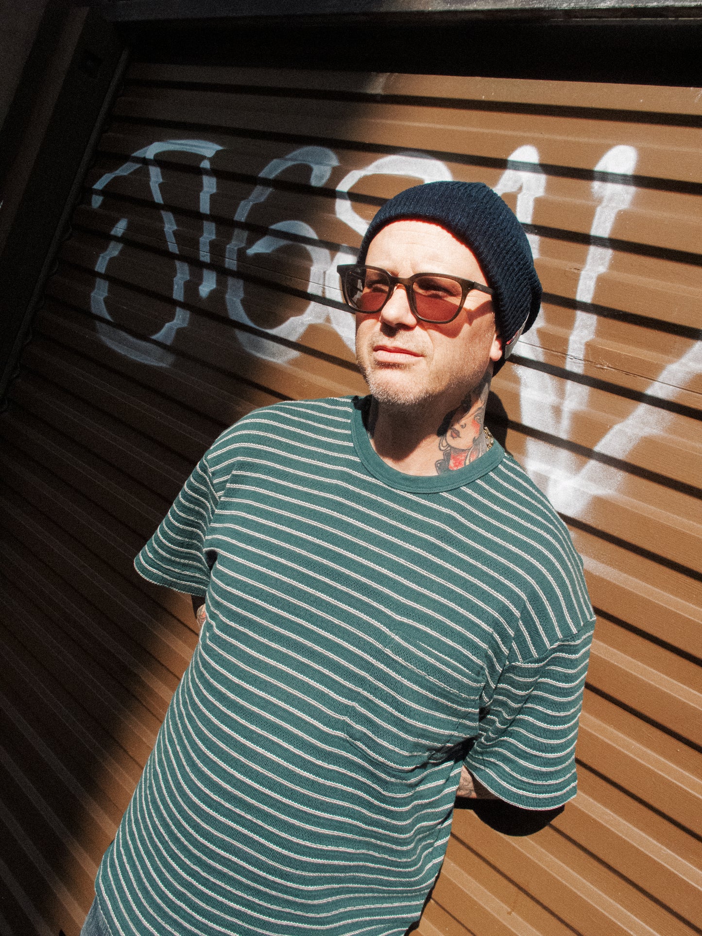Fly Tee - Striped Green