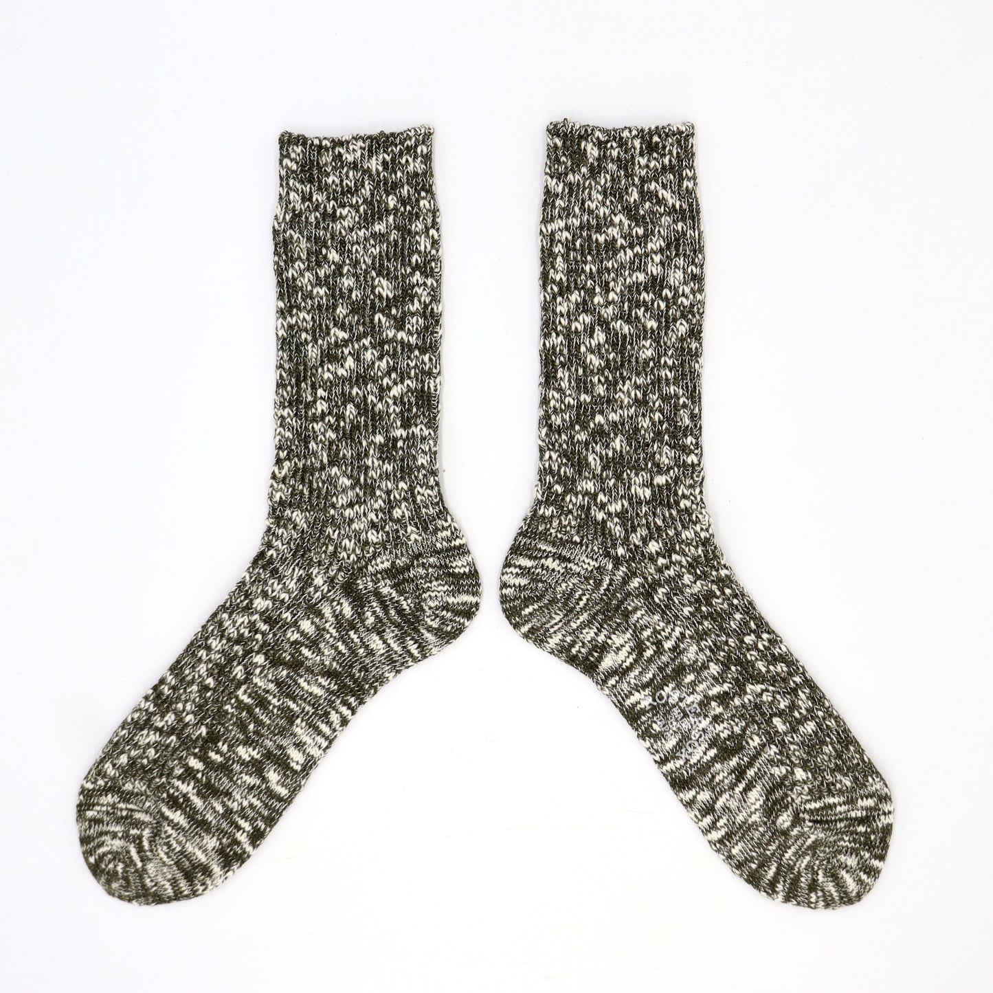 Olive Slub Socks