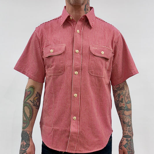 Hickory Stripe Workshirt - Red