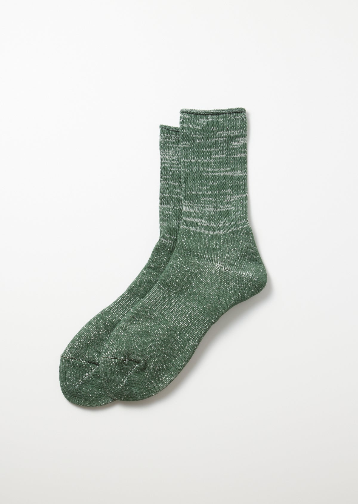 Washi Pile Crew Socks - Green