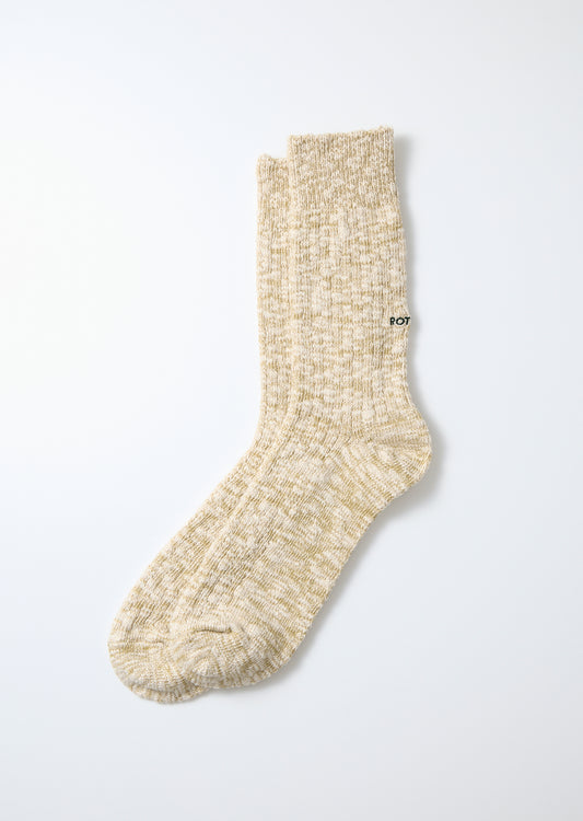 Organic Cotton Slub Crew Socks