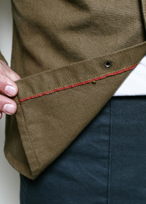 Golden Brown Dyed Selvedge Canvas Workshirt