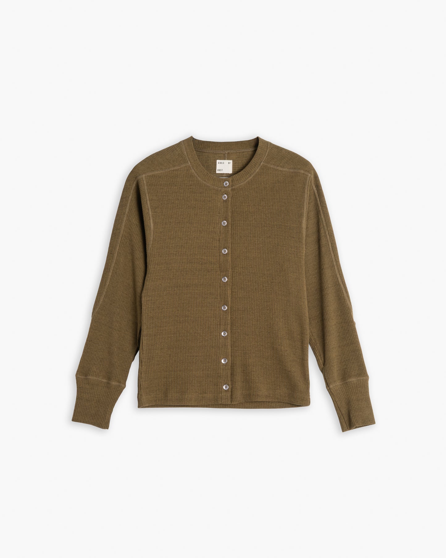 Military Rib Cardigan - Olive