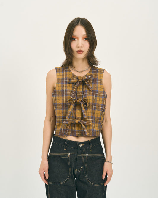 Naa Vest - Brown Plaid (M)