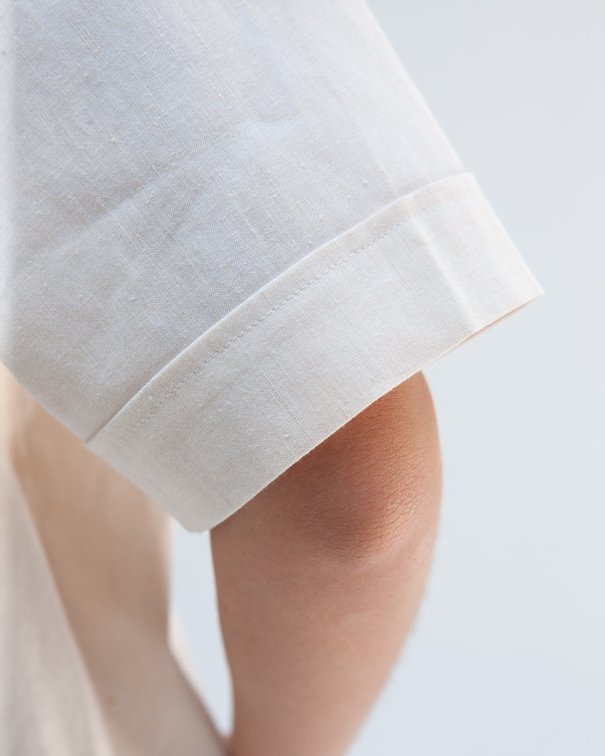 Bowling Shirt - off-white slubbed chambray