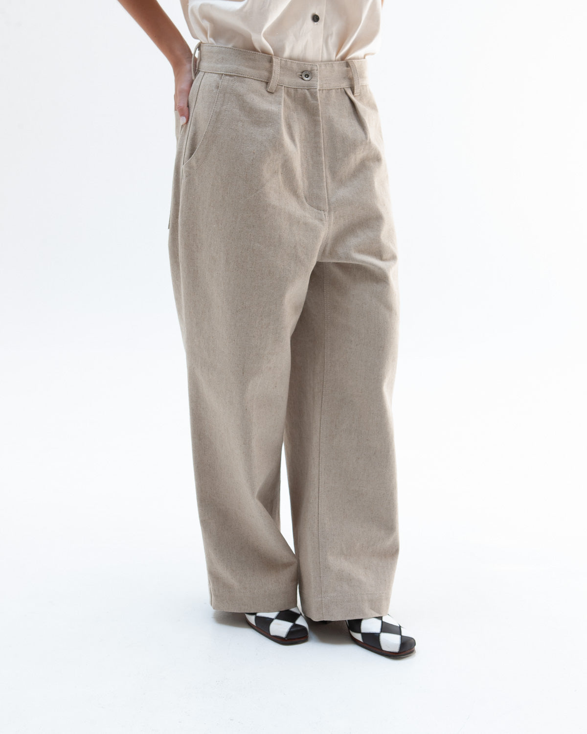 Work Jean - unbleached cotton/linen blend